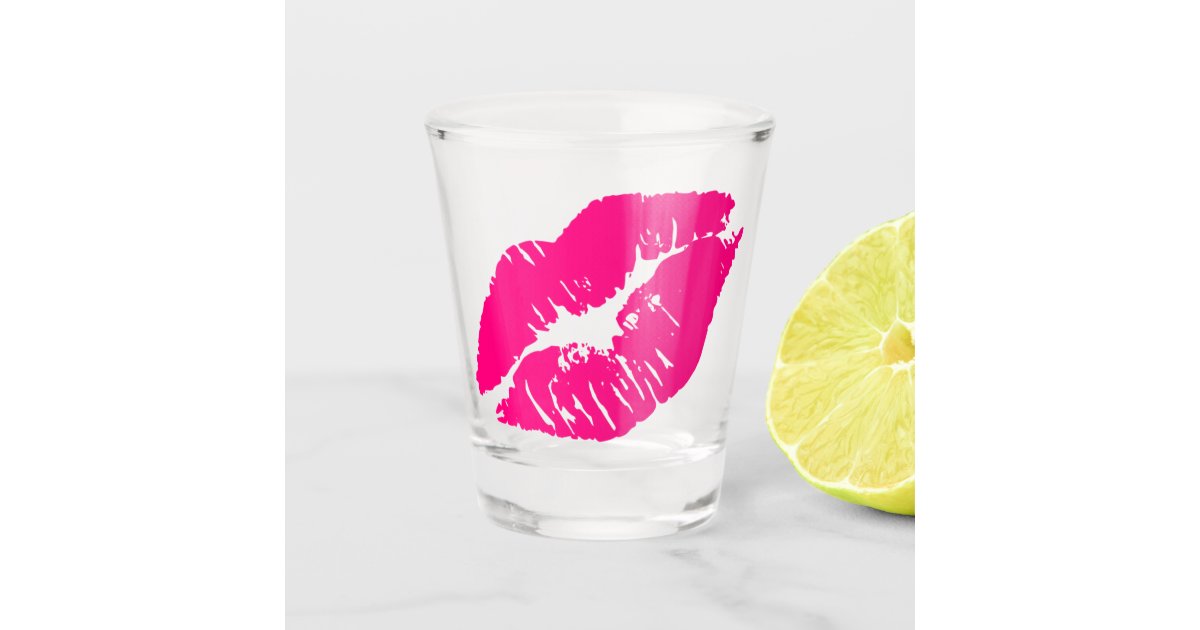 Lips shotglass shot glass Zazzle