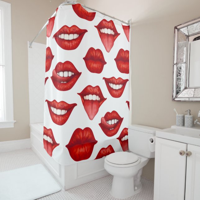 Lips Shower Curtain (In Situ)