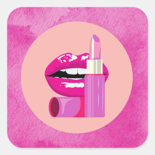 Lips Square Sticker