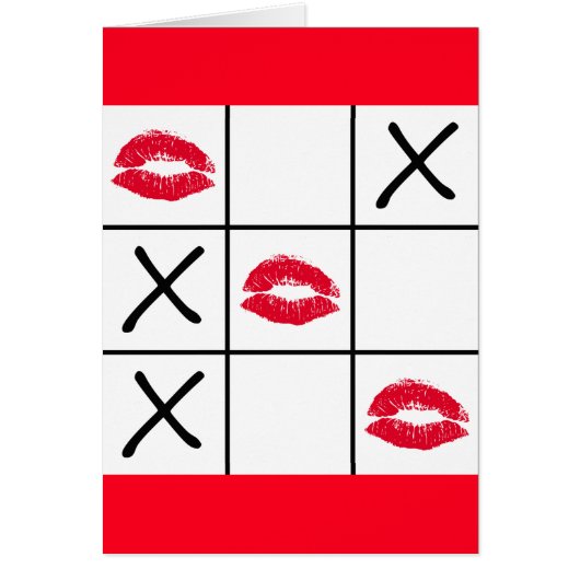 Lips Tic Tac Toe Cards (Front)
