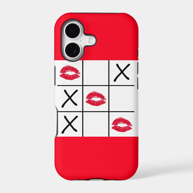 Lips Tic Tac Toe Iphone Case (Back)