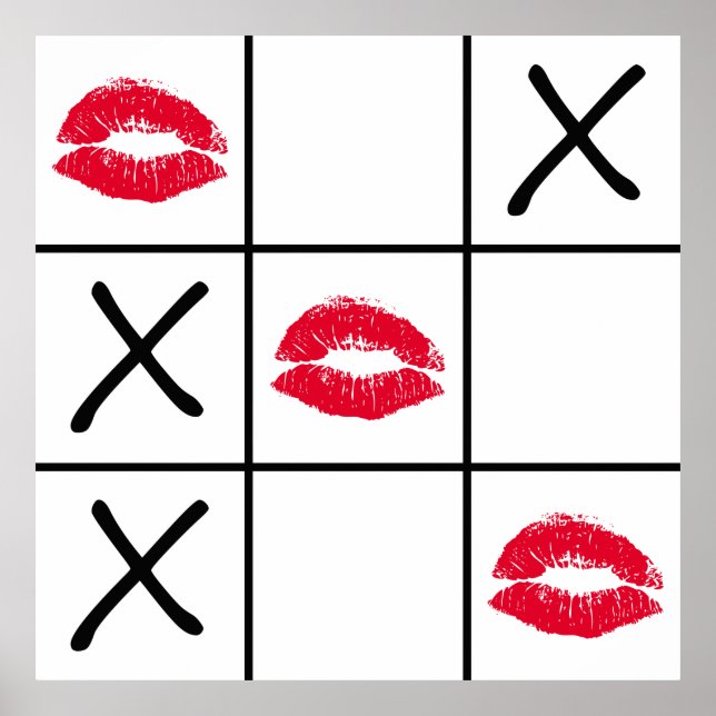 Lips Tic Tac Toe Poster (Front)