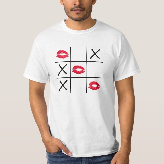 Lips Tic Tac Toe T-Shirt (Front)