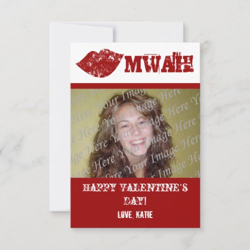 Lips Valentines Day Photo Card