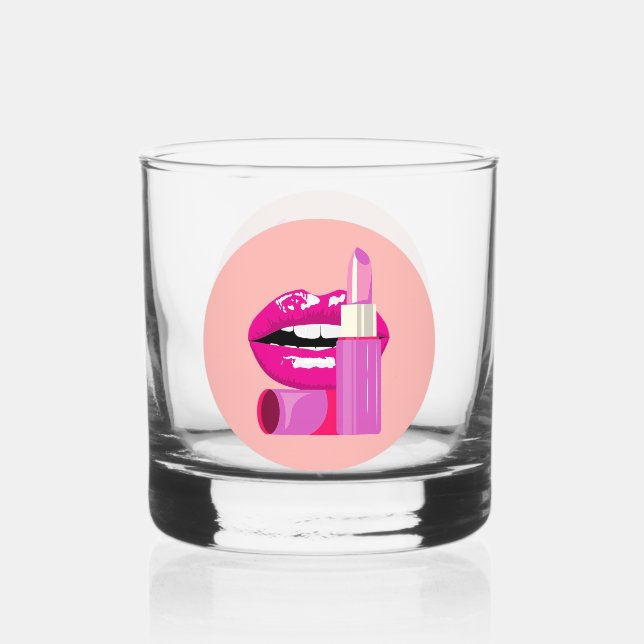 Lips Whiskey Glass (Front)