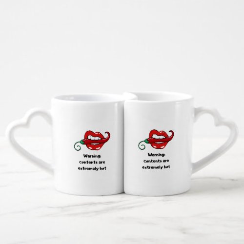 Lips with cilli pepper  coffee mug set