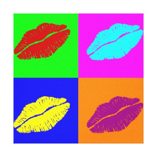 lips' wrapped canvas canvas prints | Zazzle