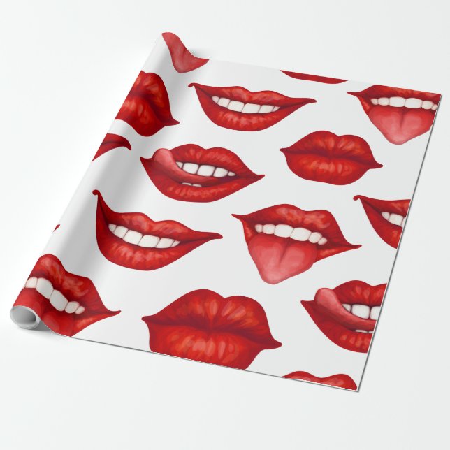 Lips Wrapping Paper (Unrolled)