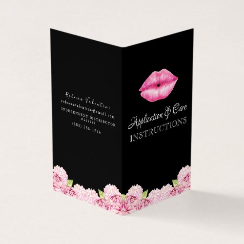 Lipsense Application Instructions Booklet Business Card