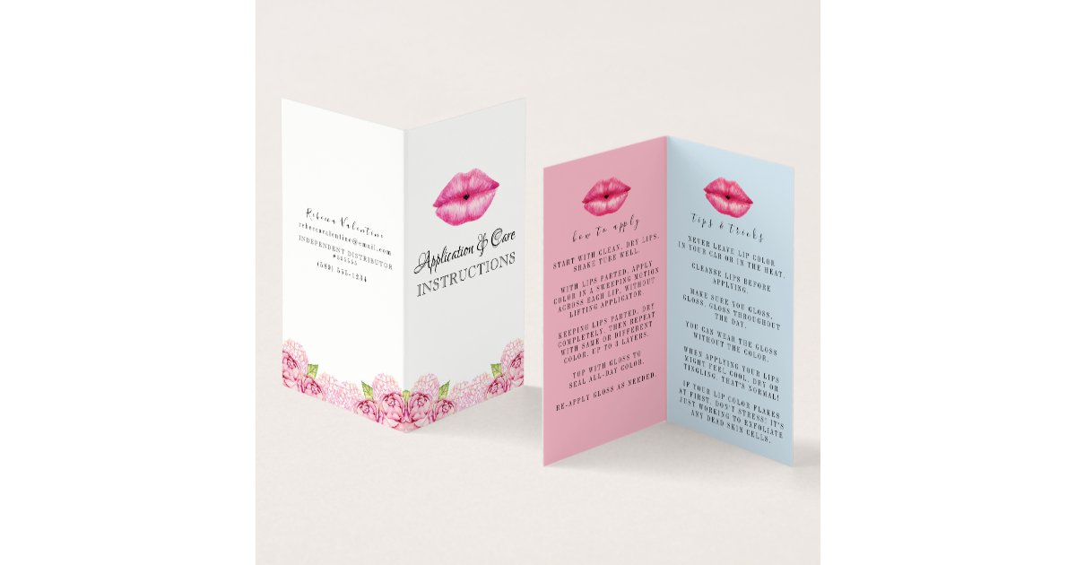 Lipsense Application Instructions Business Card Zazzle 1373