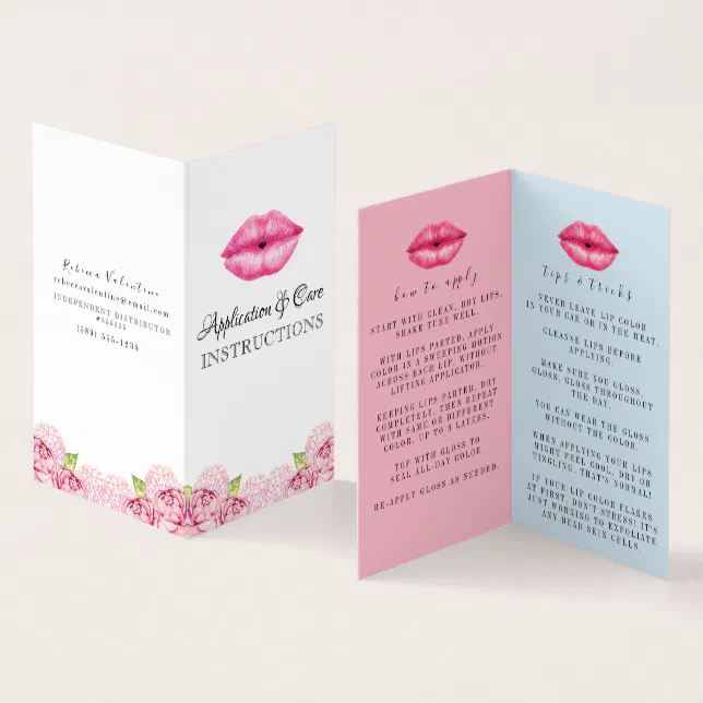 Lipsense Application Instructions Business Card Zazzle