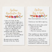 LipSense Application & Tips Card (Front & Back)