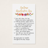 LipSense Application & Tips Card (Front)