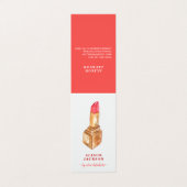 LipSense distributor watercolor red gold lipstick Business Card (Outside Unfolded)