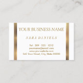 LipSense Gold Confetti & Purple Lips Business Card (Back)