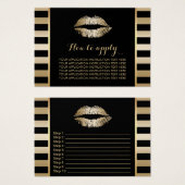 LipSense Gold Lips Application Instructions (Front & Back)