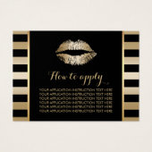 LipSense Gold Lips Application Instructions (Front)