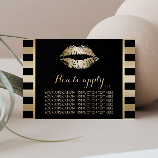 LipSense Gold Lips Application Instructions