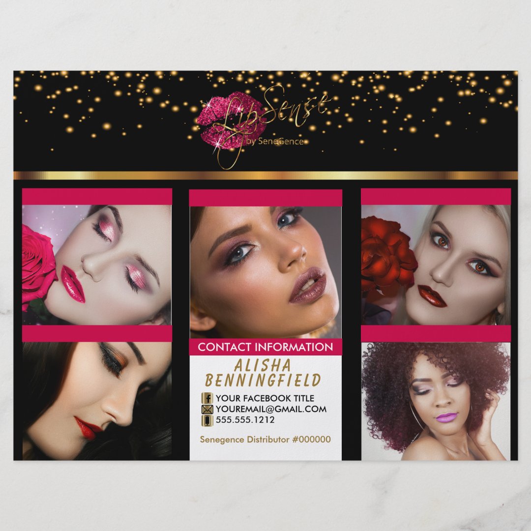 Lipsense Information -Trifold - Hot Pink Flyer | Zazzle