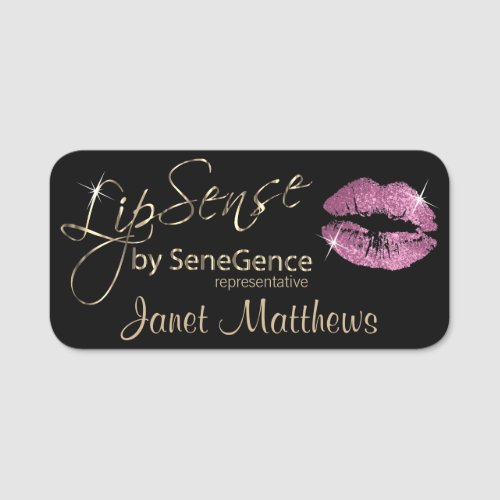 Lipsense _ Pink Lips Name Tag