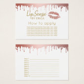 LipSense Rose Gold Lips Application Instructions (Front & Back)