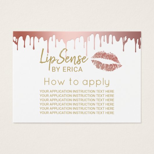 LipSense Rose Gold Lips Application Instructions (Front)