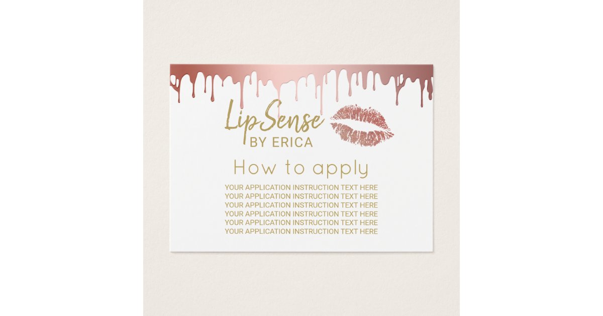 LipSense Rose Gold Lips Application Instructions | Zazzle