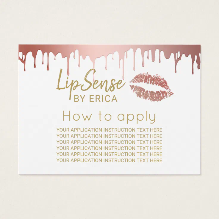 LipSense Rose Gold Lips Application Instructions | Zazzle
