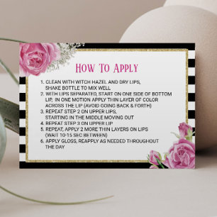 Lipsense Vintage Floral Modern Stripe How to Apply
