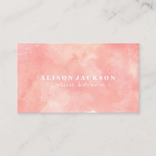 LipSense watercolor pink cool abstract distributor Business Card