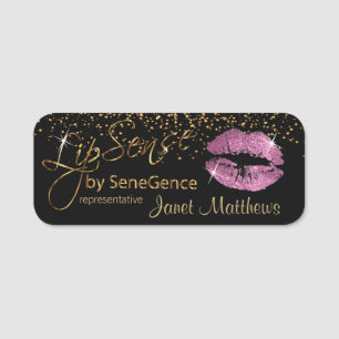 Lipsense with Pink Lips Name Tag