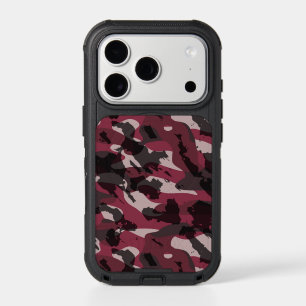 Lipstick and Dark Mauve camo abstract iPhone 17 Pro Case