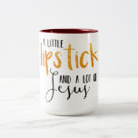 Lipstick And Jesus Coffee Mug at Zazzle