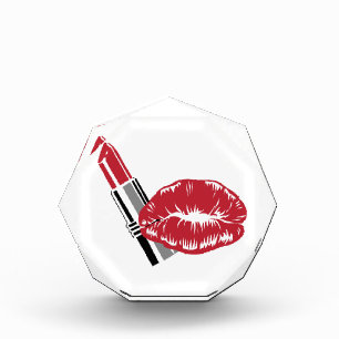 Lipstick and Lips Acrylic Award