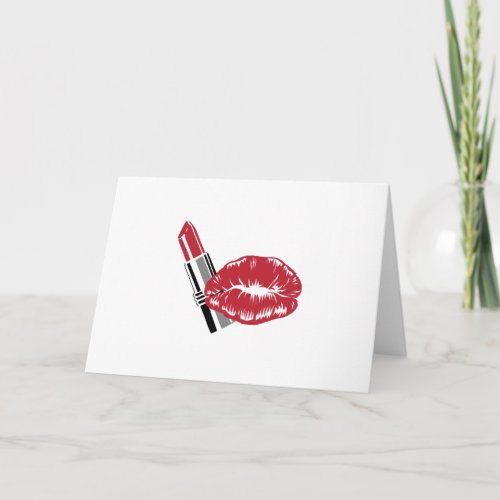 LIPSTICK AND LIPS CARD
