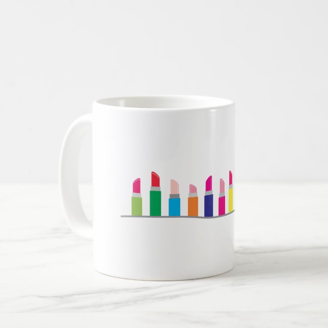 Lipstick Border Coffee Mug (Front Left)