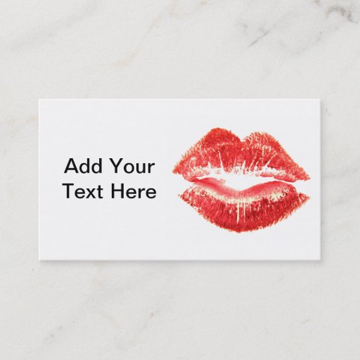 Customizable Lipstick Business Card