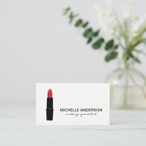 Lipstick Business Card Zazzle