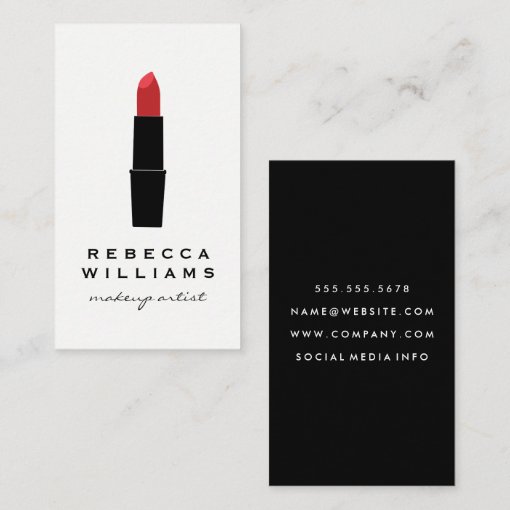 Lipstick Business Card Zazzle