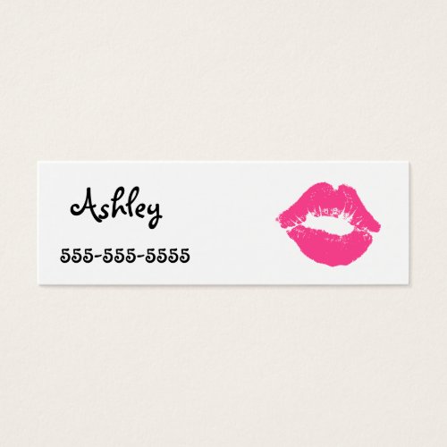 Lipstick Call Me Card Business Card Templates