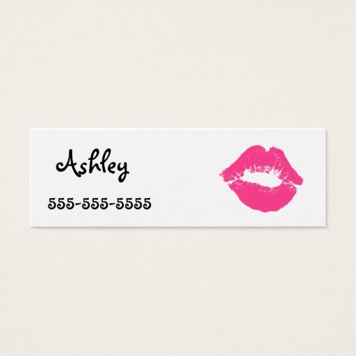 Customizable Lipstick Call Me Card Business Card Templates