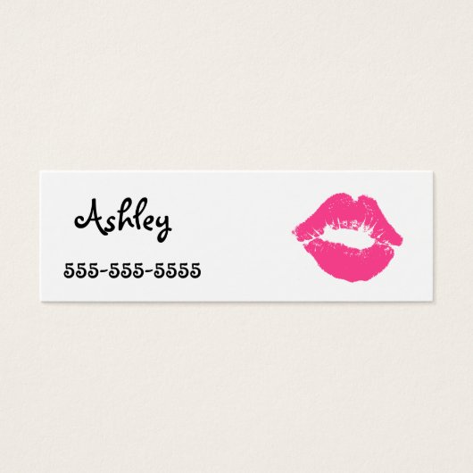 Lipstick Call Me Card (Front)