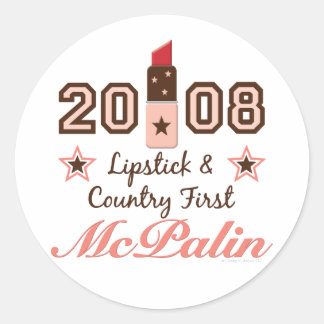 Lipstick Country First 2008 McPalin Sticker