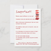 Lipstick distributor application instructions (Back)