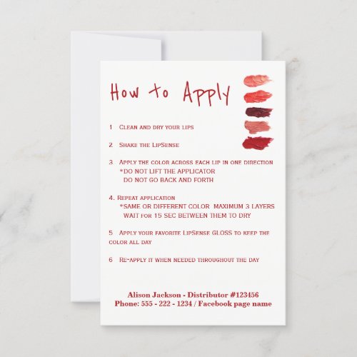 Lipstick distributor application instructions