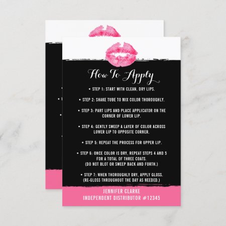 Lipstick Distributor Application / Tips Card
