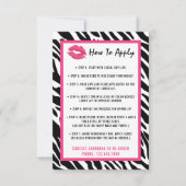 Lipstick Distributor Application / Tips Card (Front)