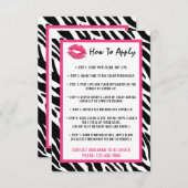 Lipstick Distributor Application / Tips Card (Front/Back)