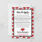 Lipstick Distributor Application / Tips Card (Front)