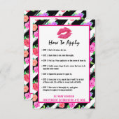 Lipstick Distributor Application / Tips Card (Front/Back)